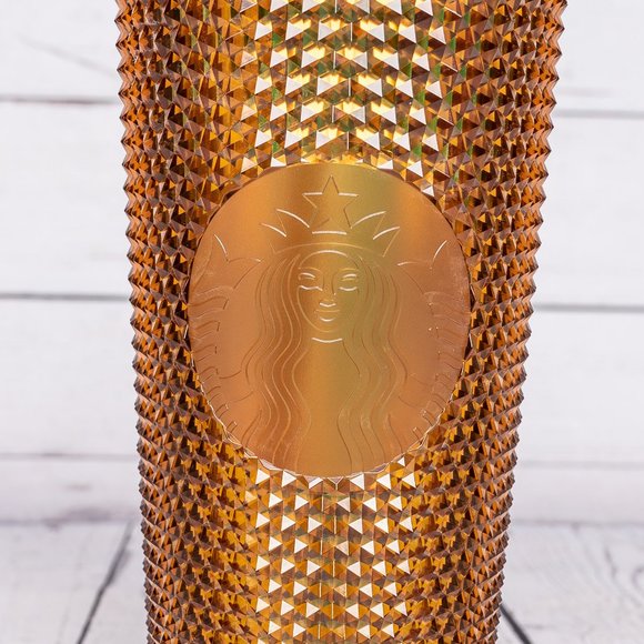 Starbucks Honeycomb studded Gold / Copper Tumbler - Picture 2 of 4
